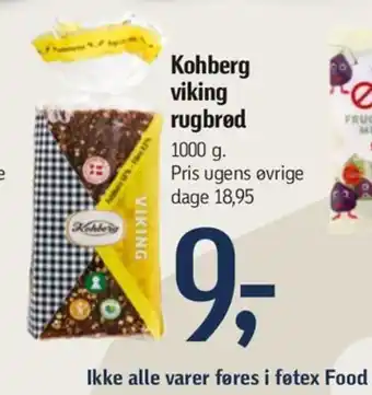 Føtex Kohberg viking rugbrød tilbud
