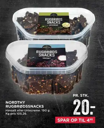 MENY Nordthy rugbrødssnacks tilbud