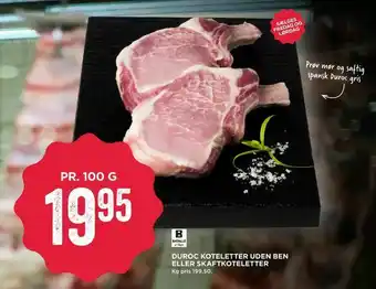 MENY Duroc koteletter uden ben eller skaftkoteletter tilbud