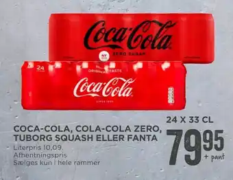 MENY Coca-cola, cola-cola zero, tuborg squash eller fanta tilbud