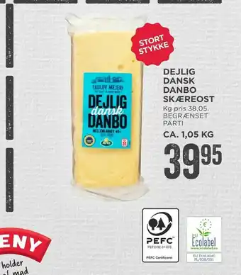 MENY Dejlig dansk danbo skæreost ca. 1,05 kg tilbud