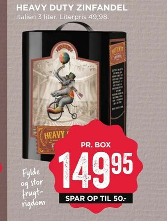 MENY Heavy duty zinfandel tilbud