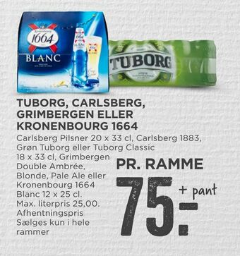 MENY Tuborg, carlsberg, grimbergen eller kronenbourg 1664 tilbud