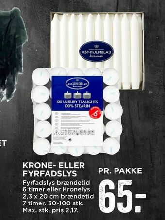 MENY Krone- eller fyrfadslys tilbud