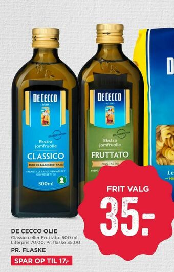 MENY De cecco olie tilbud