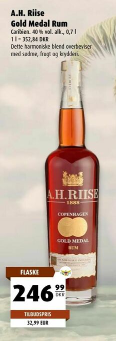 Scandinavian Park A.H. Riise Gold Medal Rum tilbud