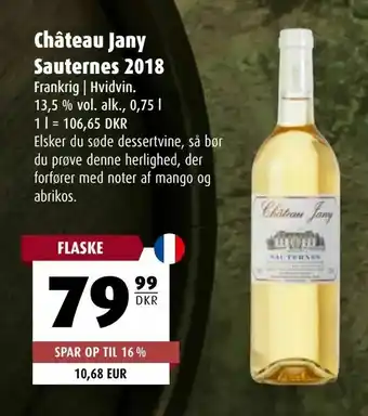 Scandinavian Park Château Jany Sauternes 2018 tilbud