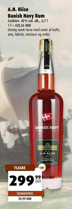 Scandinavian Park A.H. Riise Danish Navy Rum tilbud