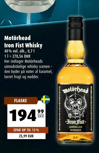 Motörhead Iron Fist Whisky