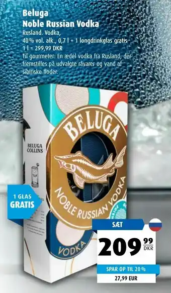 Scandinavian Park Beluga Noble Russian Vodka. Rusland tilbud