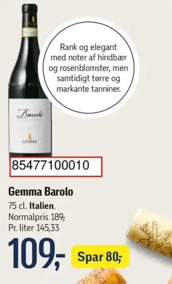 Føtex Gemma Barolo tilbud