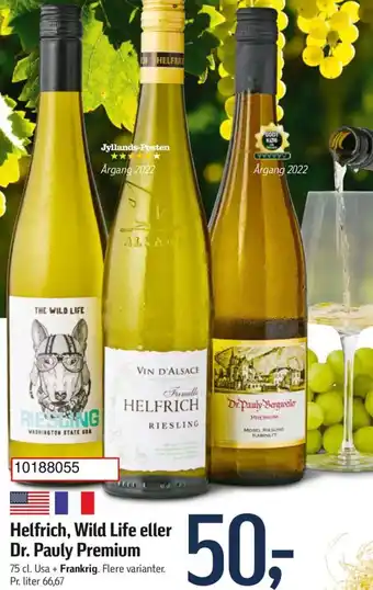 Helfrich, Wild Life eller Dr. Pauly Premium