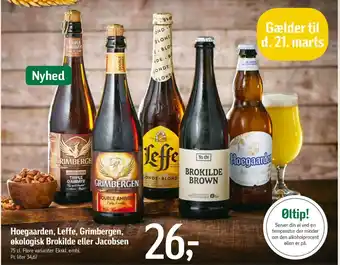 Føtex Hoegaarden, Leffe, Grimbergen, økologisk Brokilde eller Jacobsen tilbud