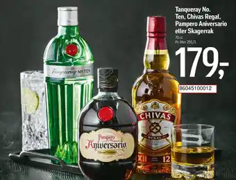 Føtex Tanqueray No. Ten, Chivas Regal, Pampero Aniversario eller Skagerrak tilbud