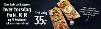 Føtex hver torsdag fra kl. 10-18 og få frisklavet luksus smørrebrød tilbud