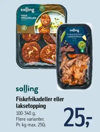 Føtex Fiskefrikadeller eller laksetopping tilbud