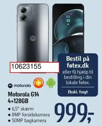 Føtex Motorola G14 4+128GB tilbud