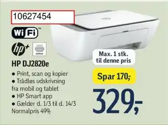 Føtex HP DJ2820e tilbud
