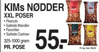ABC Lavpris KIMS NØDDER XXL POSER tilbud