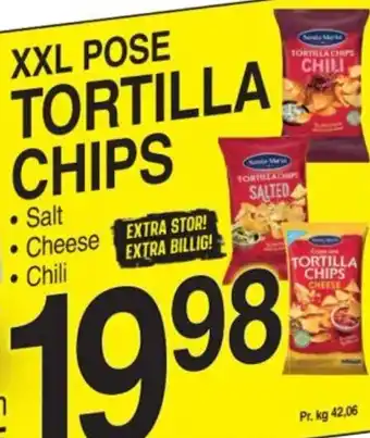 ABC Lavpris XXL POSE TORTILLA CHIPS tilbud