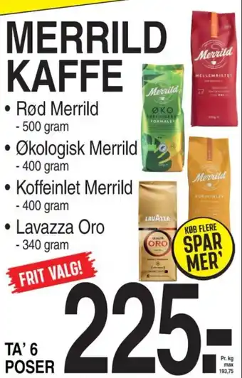 ABC Lavpris MERRILD KAFFE tilbud