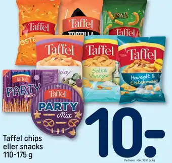 REMA 1000 Taffel chips eller snacks tilbud