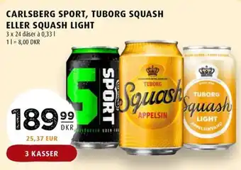 Scandinavian Park CARLSBERG SPORT, TUBORG SQUASH ELLER SQUASH LIGHT tilbud