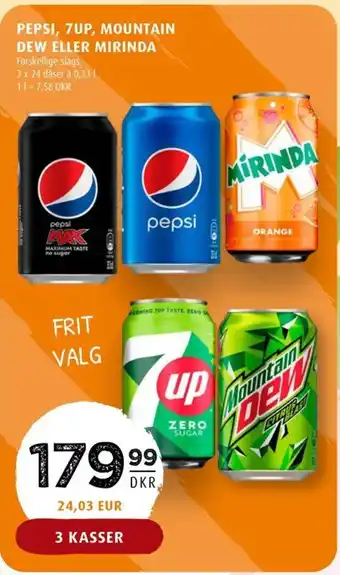 Scandinavian Park PEPSI, 7UP, MOUNTAIN DEW ELLER MIRINDA tilbud