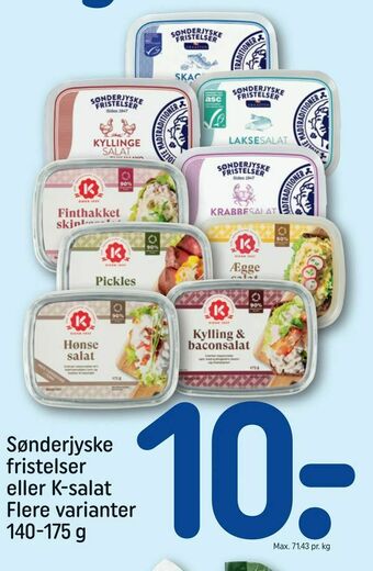 REMA 1000 Sønderjyske fristelser eller K-salat tilbud