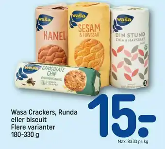 REMA 1000 Wasa Crackers, Runda eller biscuit tilbud