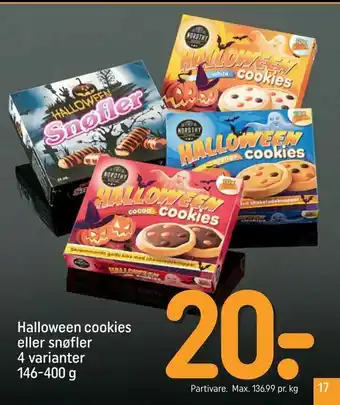 Halloween cookies eller snøfler 4 varianter