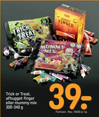REMA 1000 Trick or Treat, afhugget finger eller mummy mix tilbud