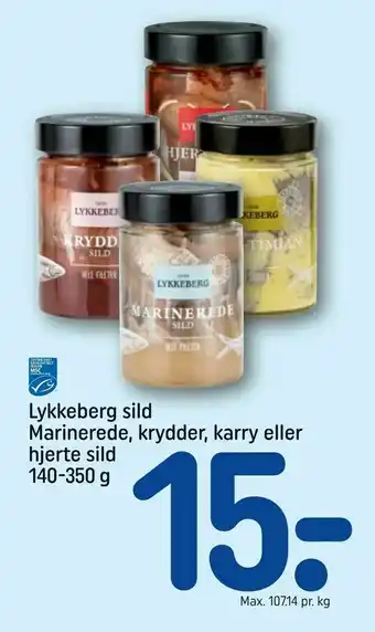 Lykkeberg sild Marinerede, krydder, karry eller hjerte sild