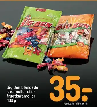 REMA 1000 Big Ben blandede karameller eller frugtkarameller tilbud
