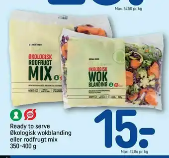REMA 1000 Ready to serve Økologisk wokblanding eller rodfrugt mix tilbud