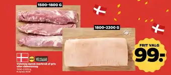 Netto Velsmag dansk mørbrad af gris eller ribbenssteg tilbud