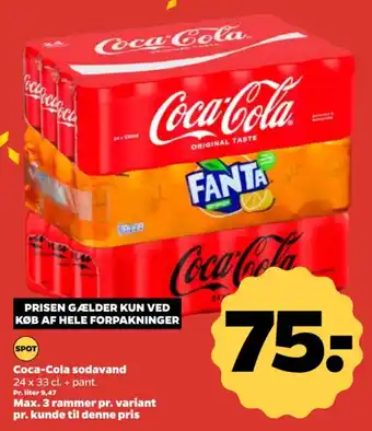 Netto Coca-Cola sodavand 24 x 33 cl tilbud