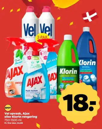 Netto Vel opvask, Ajax eller Klorin rengøring tilbud