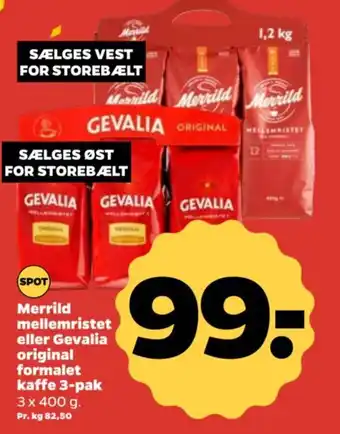Netto Merrild mellemristet eller Gevalia tilbud