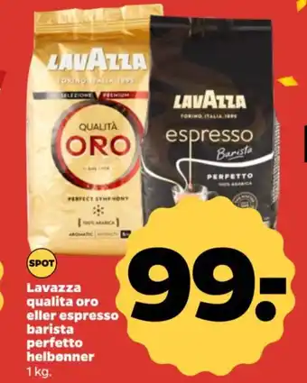 Netto Lavazza qualita oro eller espresso barista perfetto helbønner tilbud