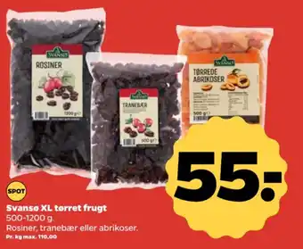 Netto Svansø XL tørret frugt tilbud