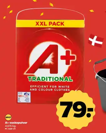 Netto A+ vaskepulver tilbud