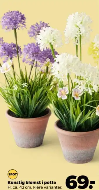 Netto Kunstig blomst i potte tilbud