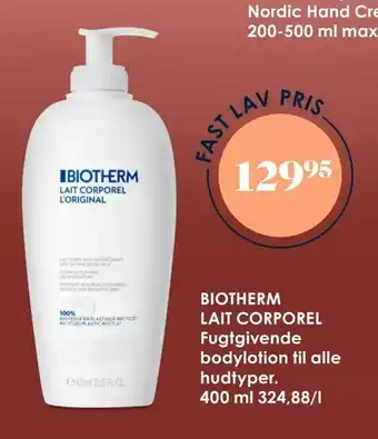Matas BIOTHERM LAIT CORPOREL Fugtgivende bodylotion til alle hudtyper tilbud