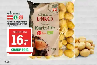SPAR Grøn Balance Danske Økologiske Kartofler tilbud