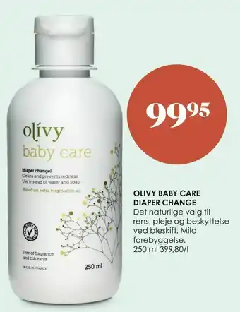 Matas Olivy baby care diaper change tilbud