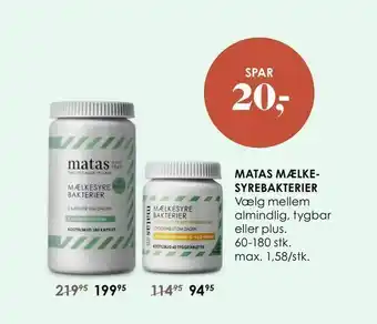 Matas Matas mælke- syrebakterier tilbud
