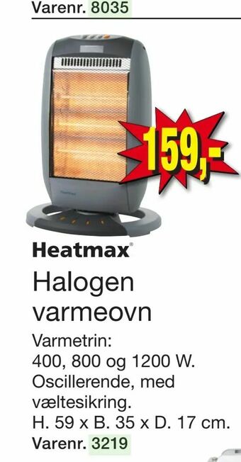 Harald Nyborg Halogen varmeovn tilbud