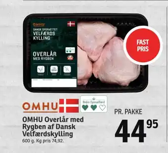 SPAR OMHU Overlår med Rygben af Dansk Velfærdskylling tilbud