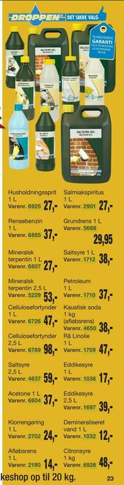 Harald Nyborg Demineraliseret vand 1 L tilbud